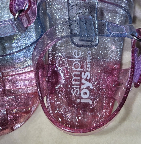 Simple Joys by Carter's Girls Kimmie Nora Jelly Sandal Set Of 2 Size 7 Toddlers - Picture 13 of 15